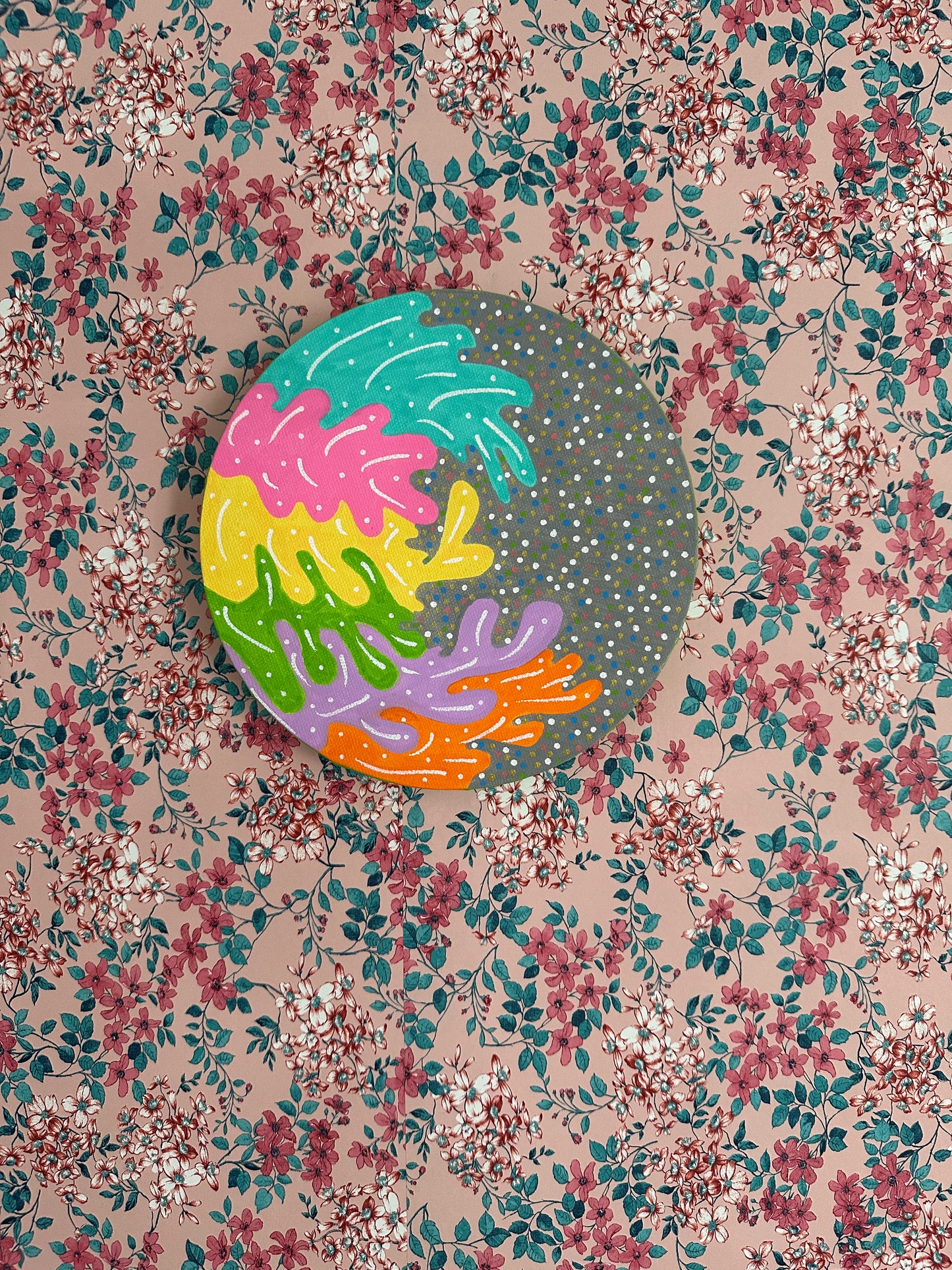 8" Circle Unframed Canvas: March2025-22