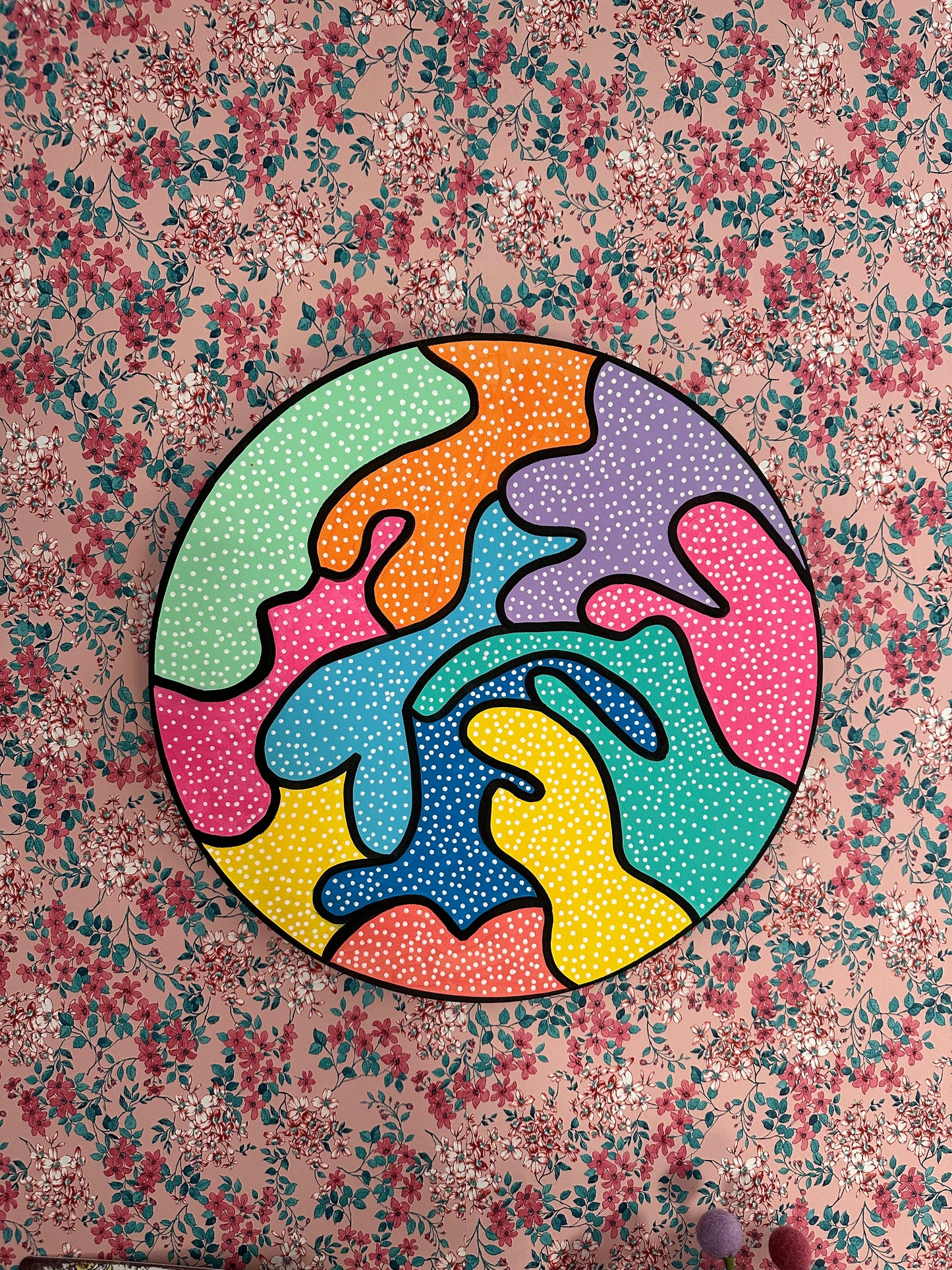 15” Unframed Circle Canvas: March2025-24