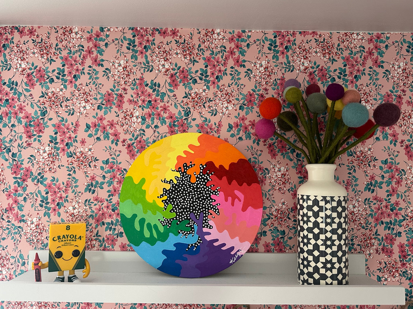 Unframed 10" Canvas #05 - Classic Rainbow Colors!