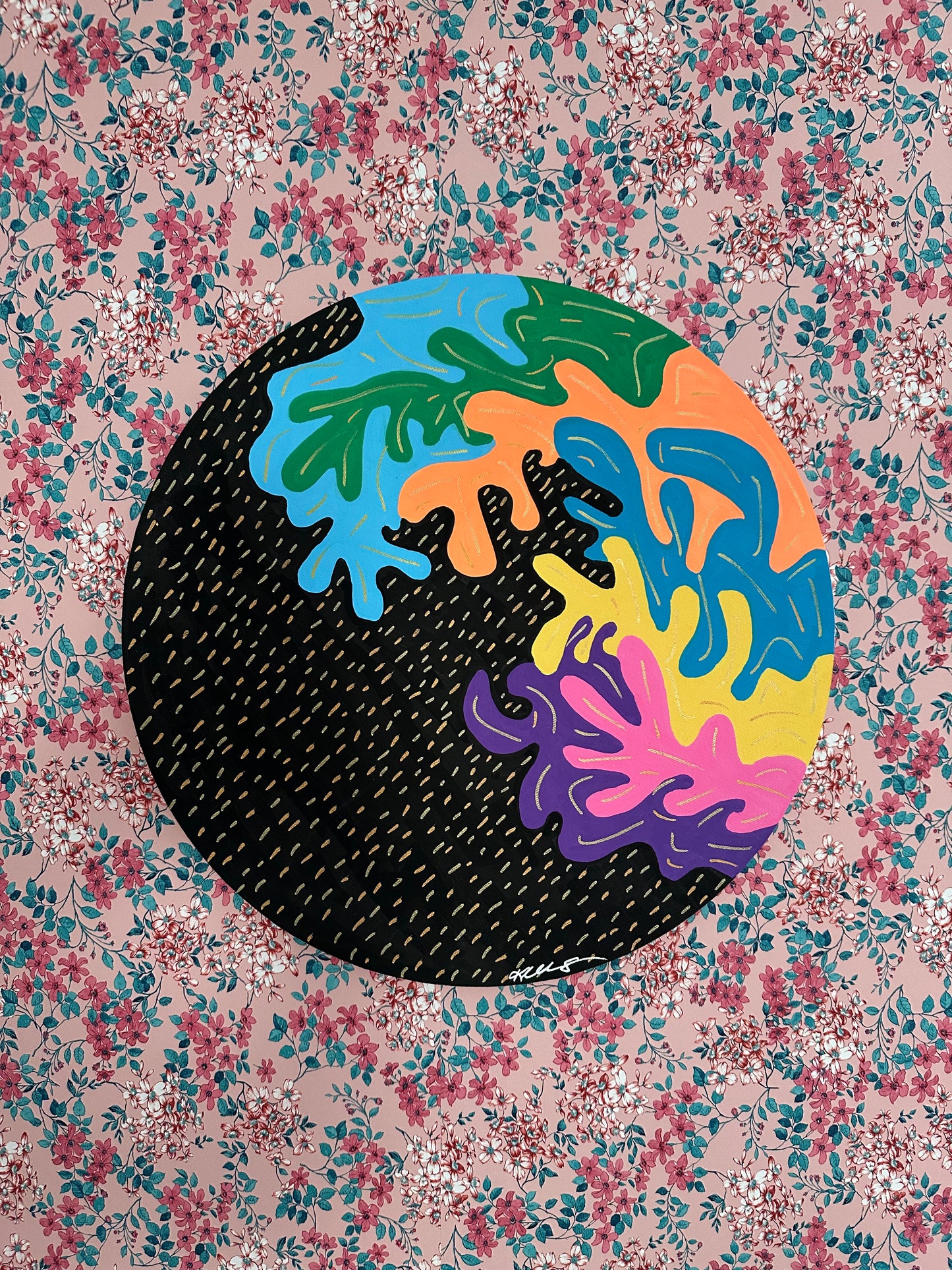 Unframed 15” Canvas #01 - Gold Glimmers