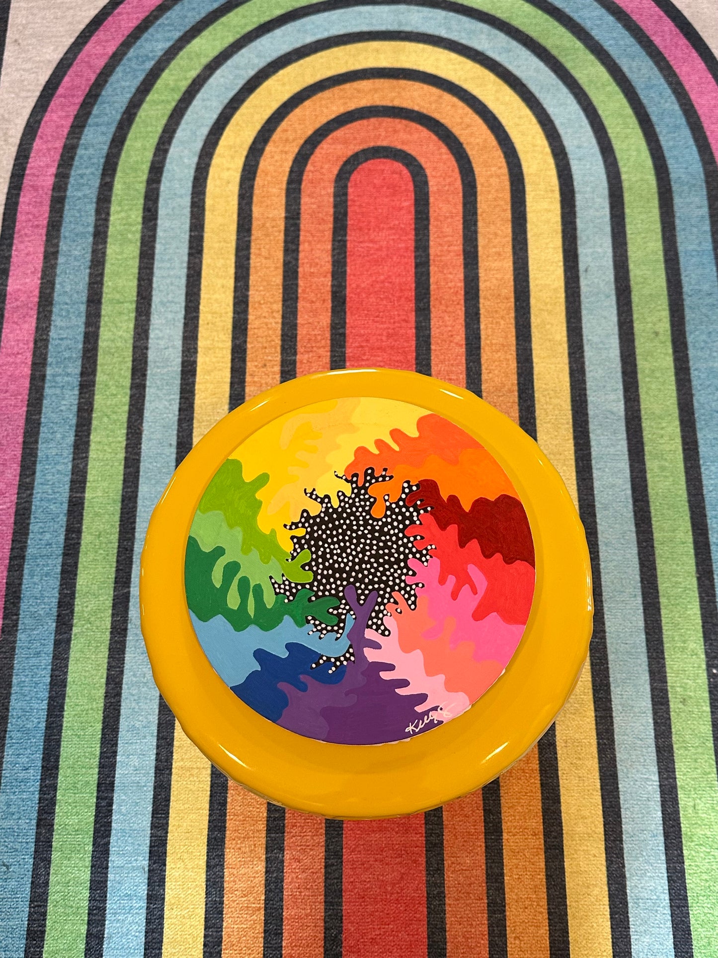 Unframed 10" Canvas #05 - Classic Rainbow Colors!