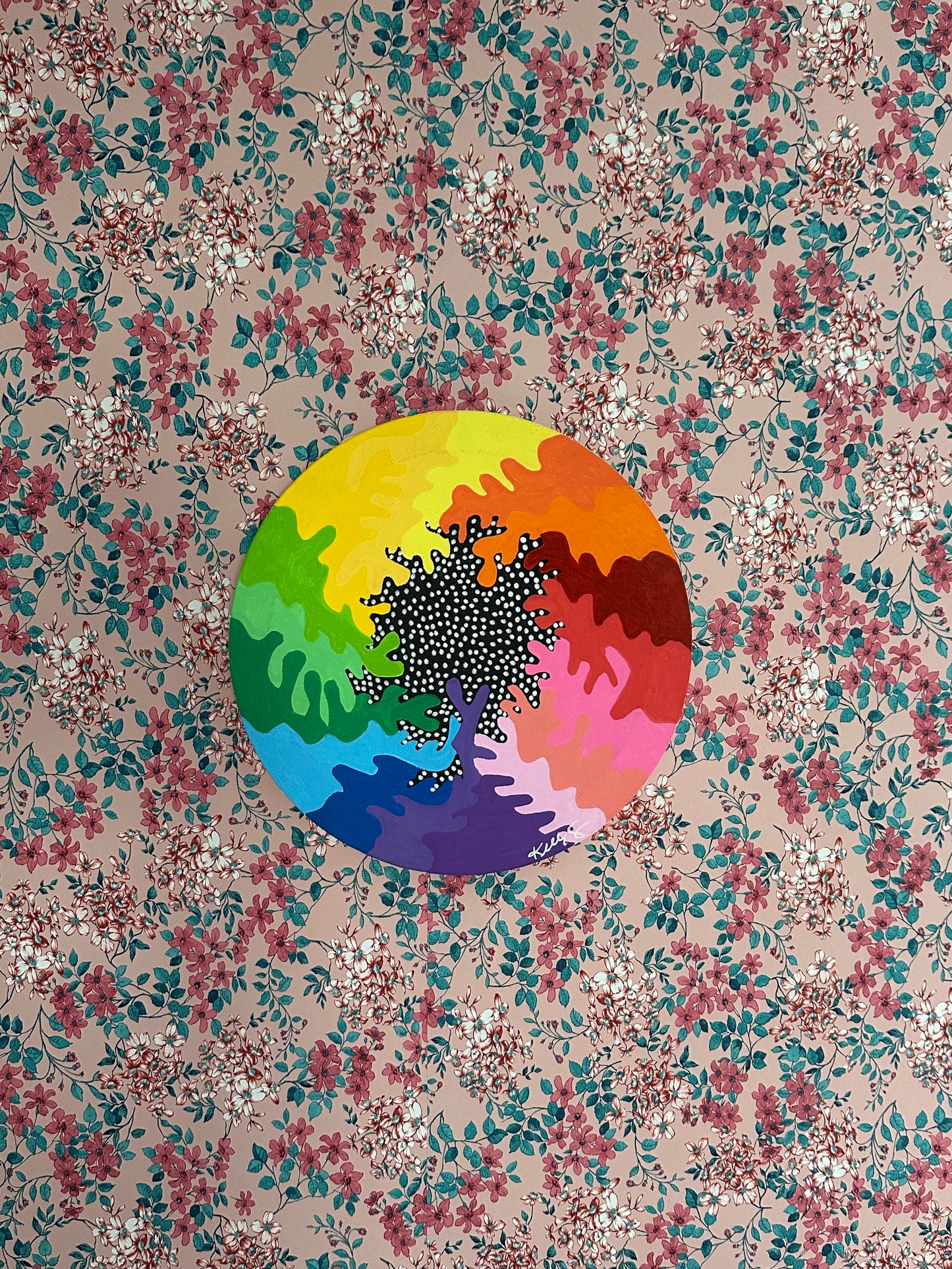 Unframed 10" Canvas #05 - Classic Rainbow Colors!