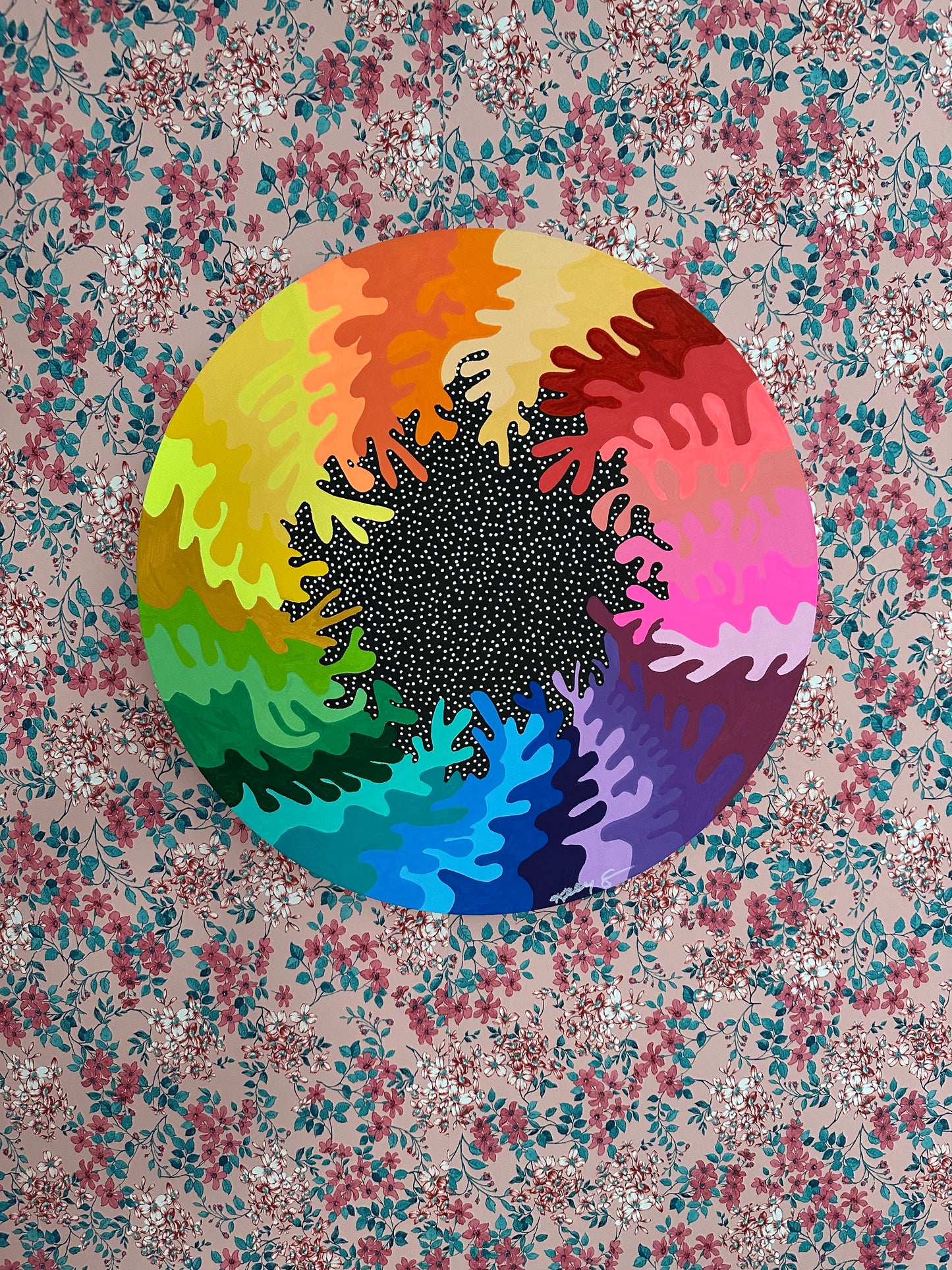 Unframed 15” Canvas #02 - Rainbow Round