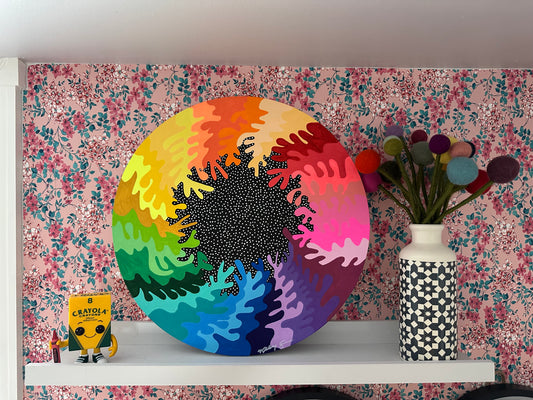 Unframed 15” Canvas #02 - Rainbow Round